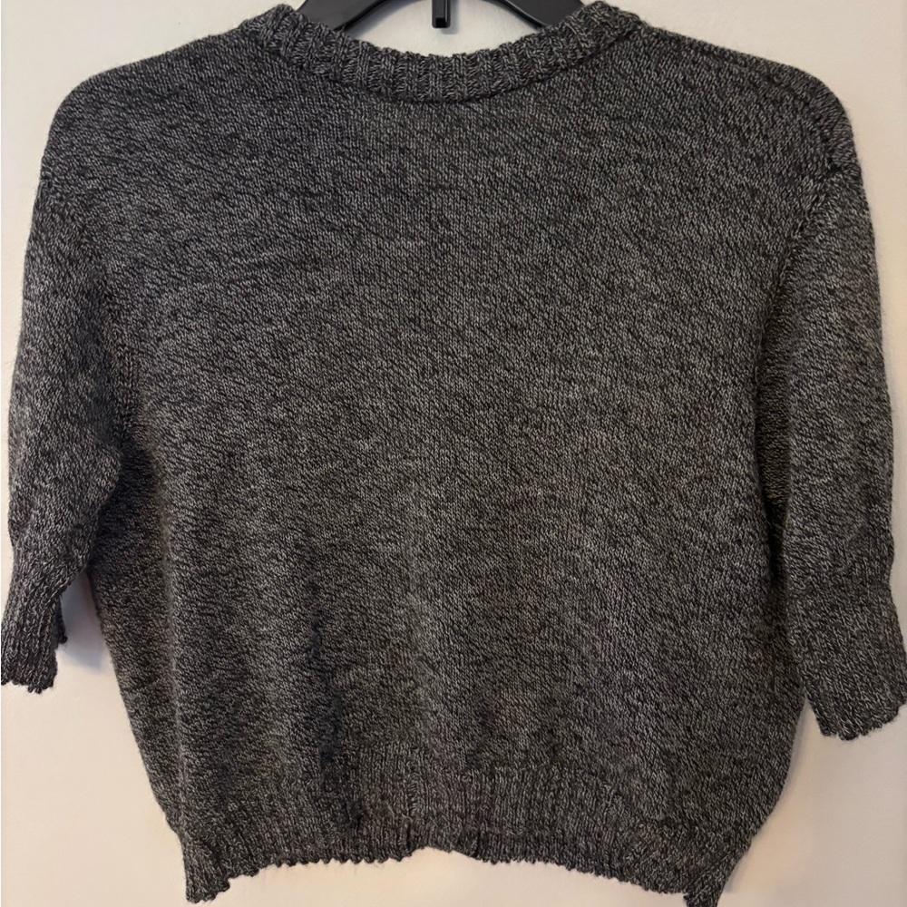 Charcoal Button-Front Knit Cardigan - Picture 2 of 4